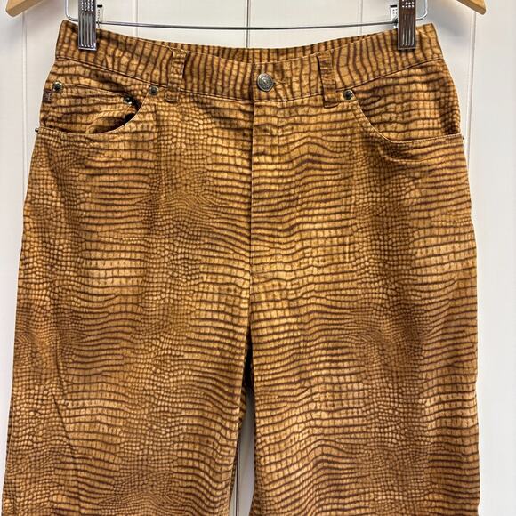 Lauren Ralph Lauren Women Old Money Snakeskin Print Pants Size 8 Quiet Luxury - Picture 7 of 8
